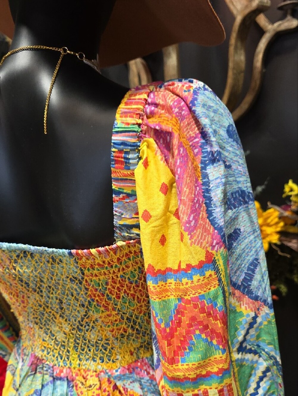 FARM Rio Multicolor Floral & Geometric Midi Dress - Picture 10 of 12